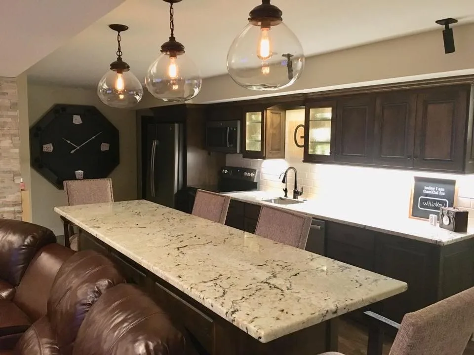 Basement with a Gaming Theme by Surface To Surface Interior Design/Construction - Photo 8