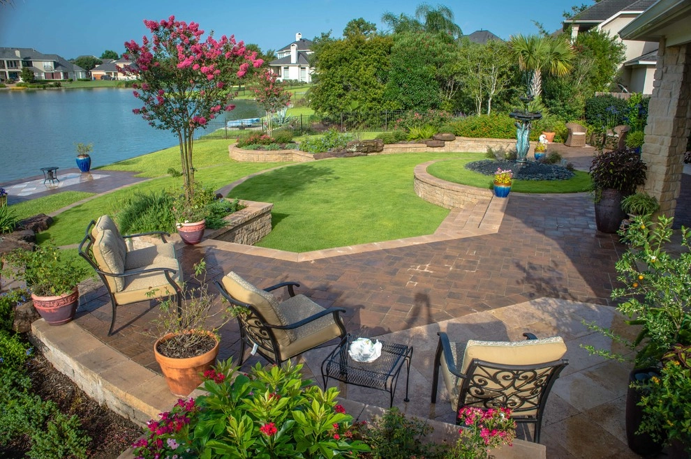 Lakeside Terraced Backyard by Mirror Lake Designs - Photo 9