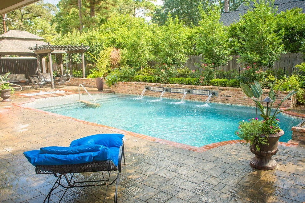Brick and Tile Backyard Design - New Orleans Flavor by Mirror Lake Designs - Photo 3