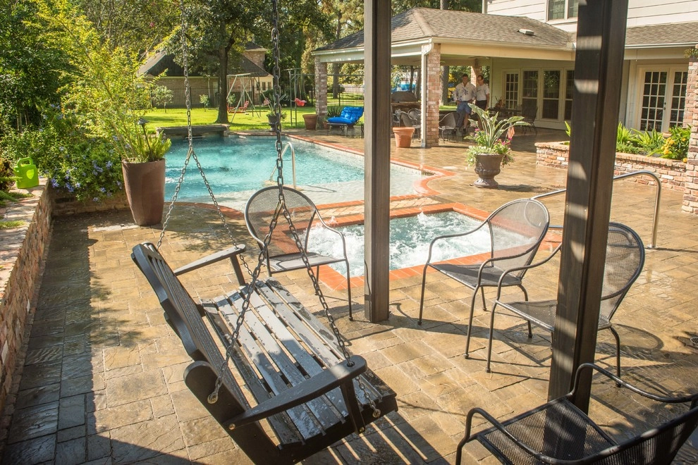 Brick and Tile Backyard Design - New Orleans Flavor by Mirror Lake Designs - Photo 10