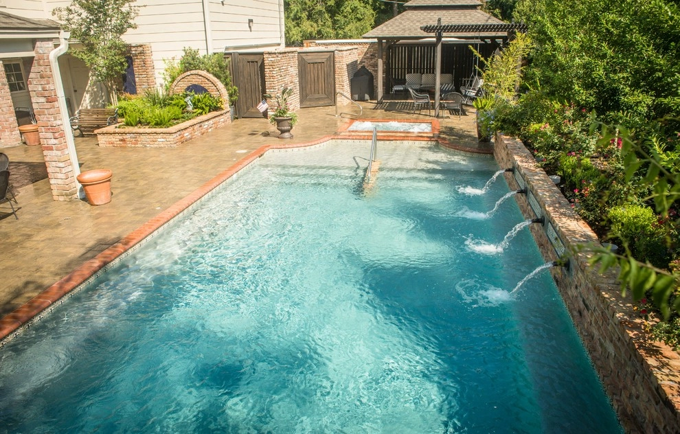 Brick and Tile Backyard Design - New Orleans Flavor by Mirror Lake Designs - Photo 5