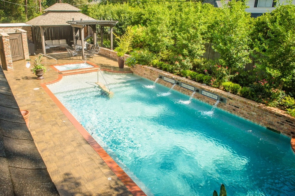 Brick and Tile Backyard Design - New Orleans Flavor by Mirror Lake Designs - Photo 11
