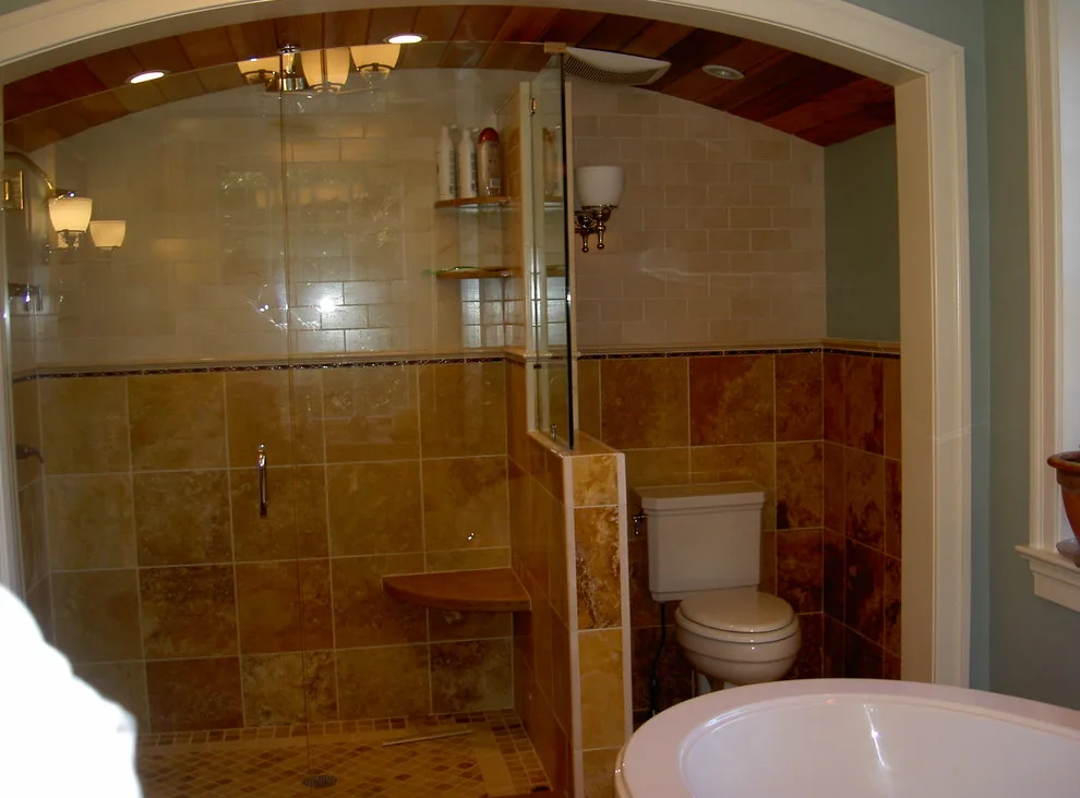 Tuscan Arch Shower with Water Closet by Mattioni, Inc - Photo 2