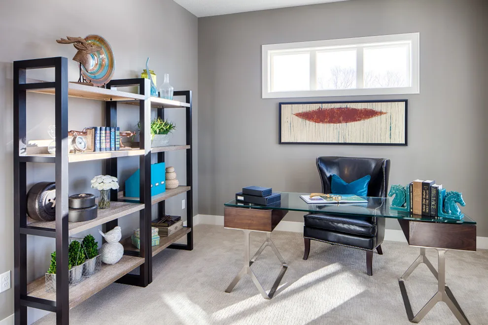 Contemporary Home Office | Minnetonka, MN by Laurie Mattson Interiors - Photo 7
