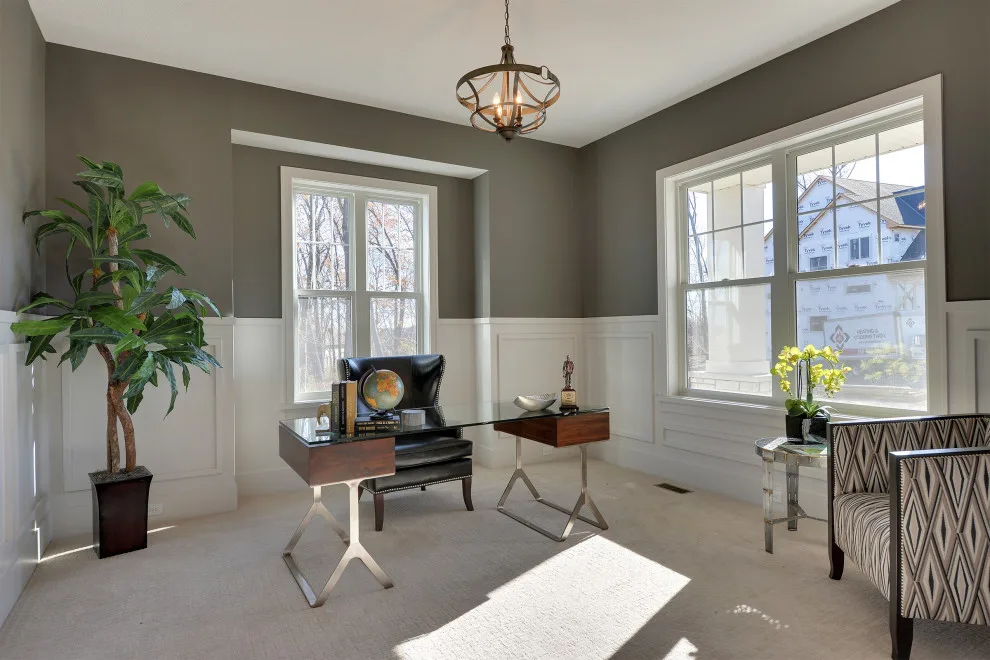 Contemporary Home Office | Minnetonka, MN by Laurie Mattson Interiors - Photo 11