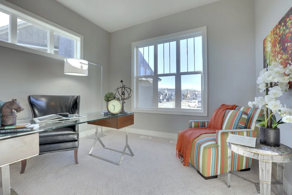 Contemporary Home Office | Minnetonka, MN by Laurie Mattson Interiors - Photo 3