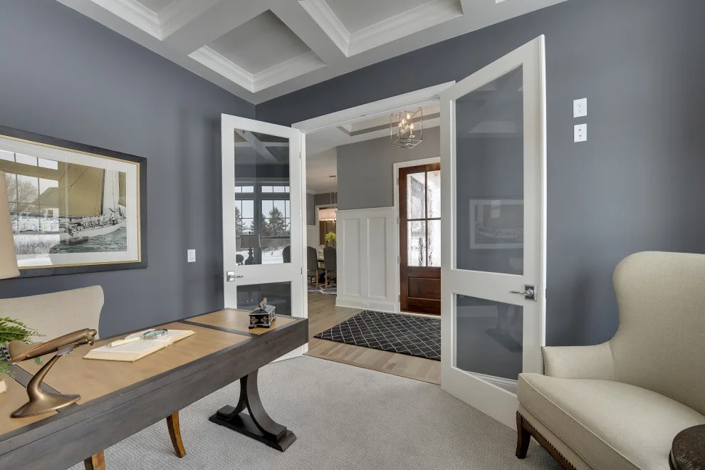 Contemporary Home Office | Minnetonka, MN by Laurie Mattson Interiors - Photo 4