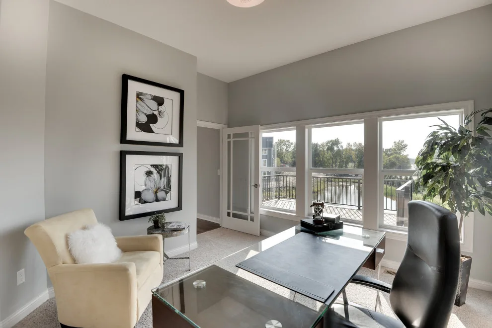 Contemporary Home Office | Minnetonka, MN by Laurie Mattson Interiors - Photo 15