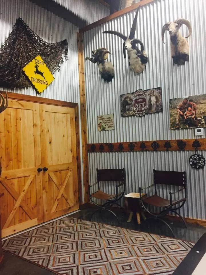 Rustic Industrial Man Cave and Hunting Garage by Corrales Decor - Photo 7