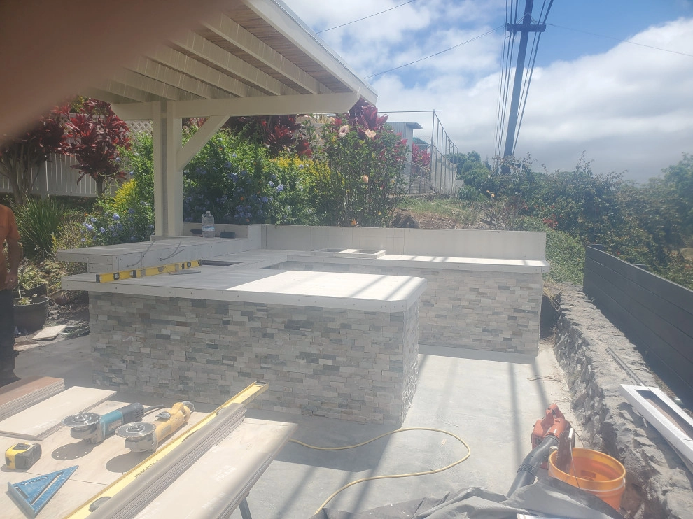 outdoor kitchen design and installation by Natur Landscape Creations - Photo 9