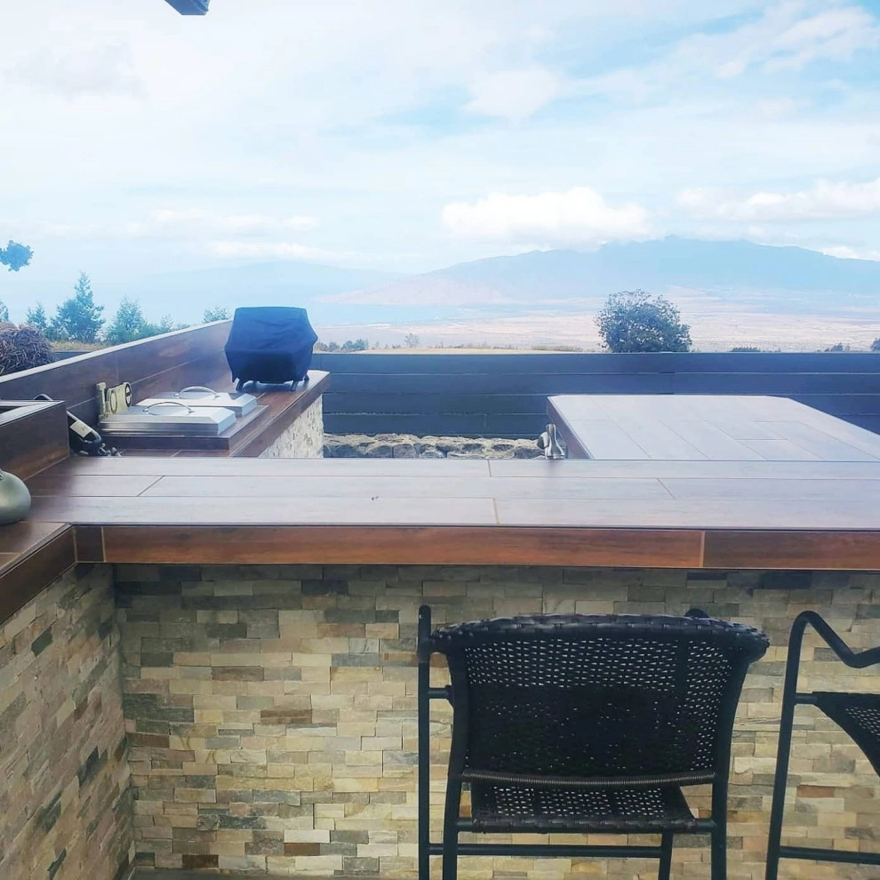 outdoor kitchen design and installation by Natur Landscape Creations - Photo 17