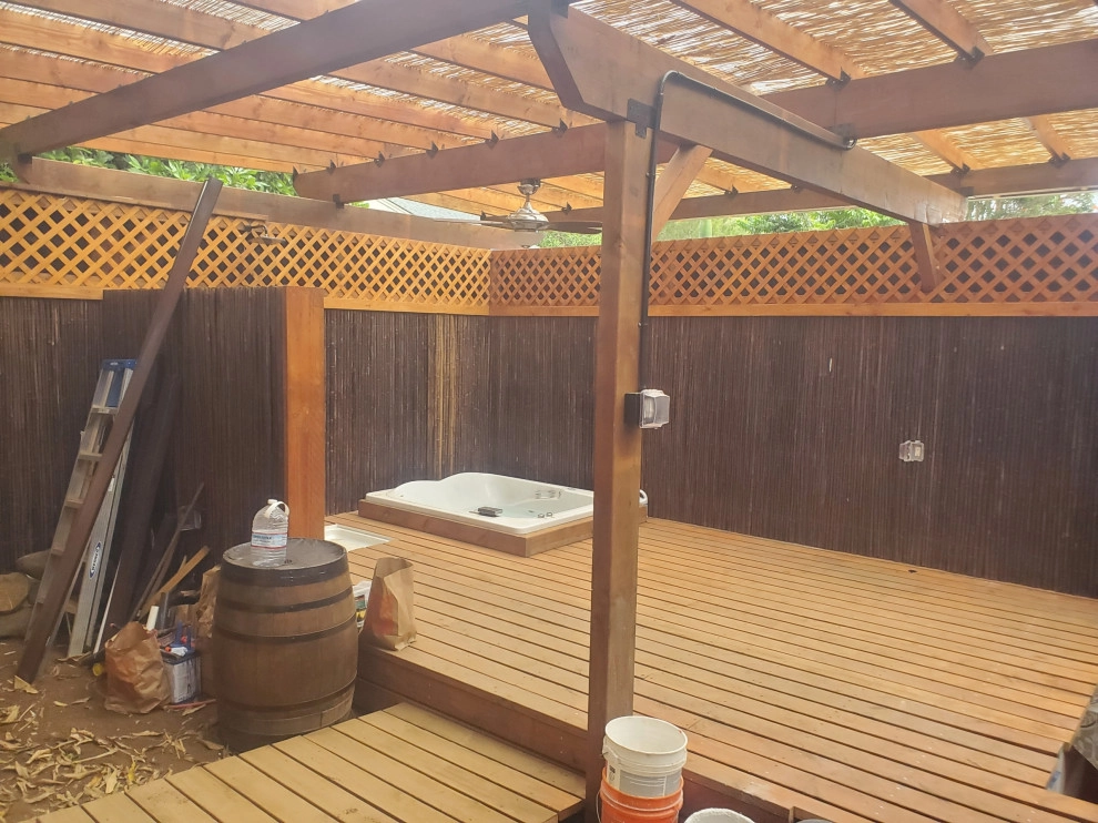 mikve/ outdoor spa design and construction by Natur Landscape Creations - Photo 23