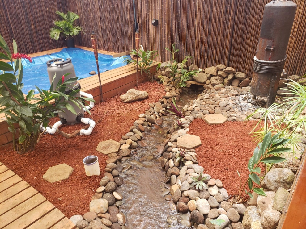 mikve/ outdoor spa design and construction by Natur Landscape Creations - Photo 30