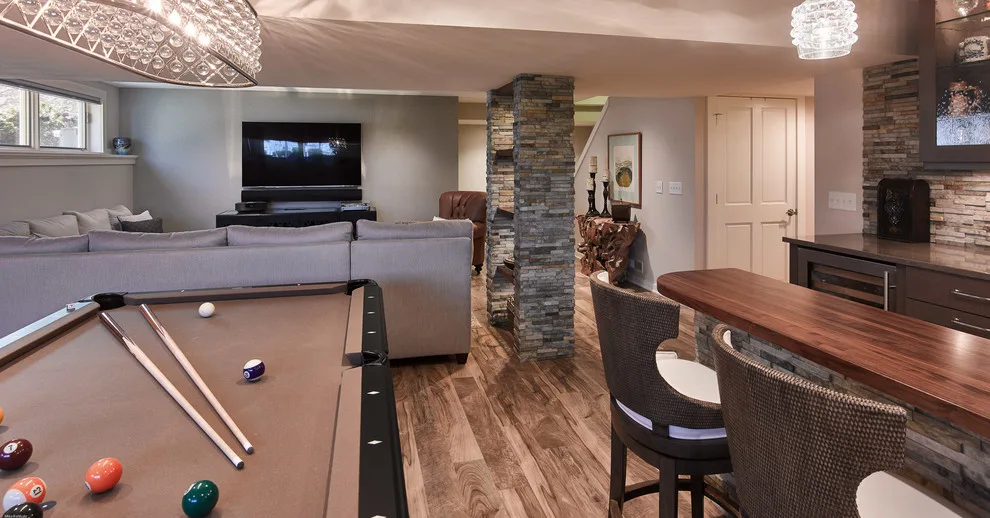 Elegant Basement Area by Vault Interiors & Design, LLC - Photo 4