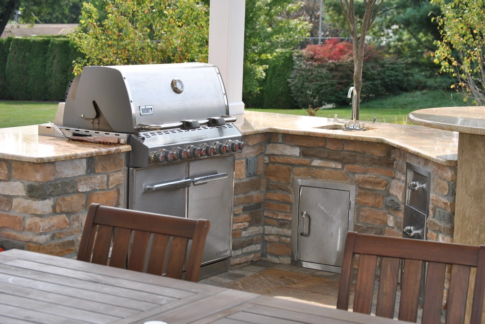Pavillion, Kitchen, Fireplace by New Castle Lawn & Landscape - Photo 3