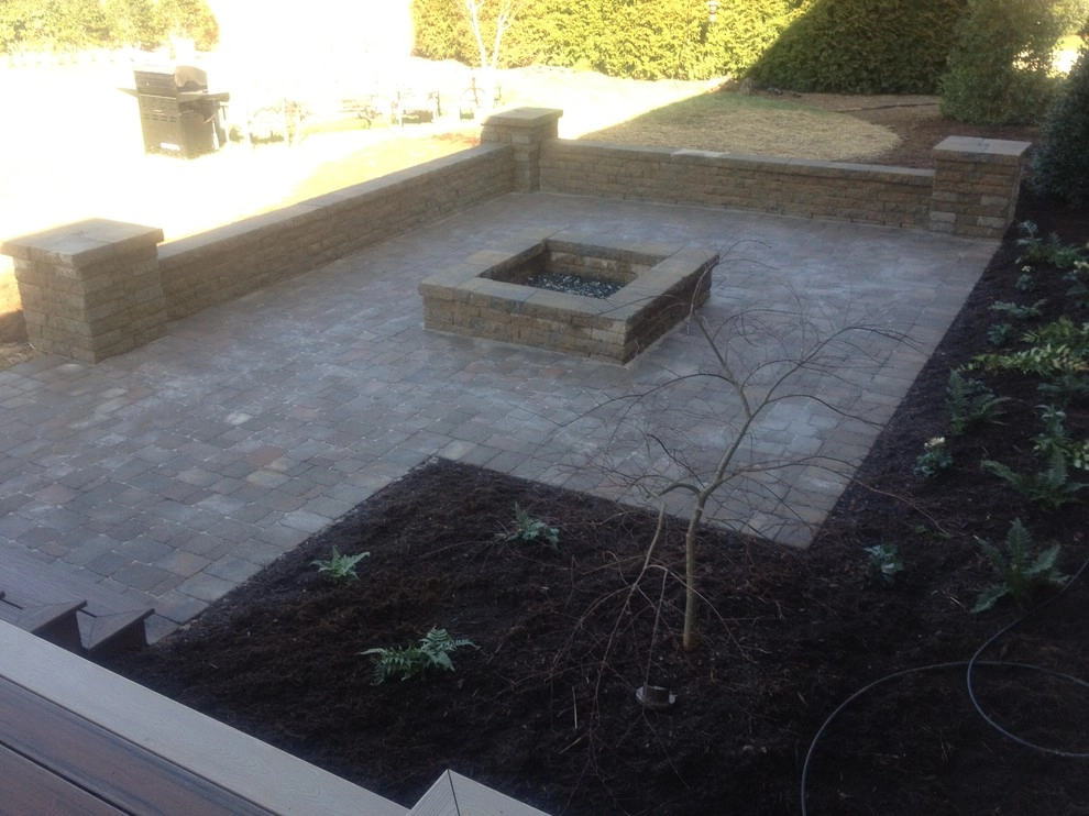 Greensboro: Contemporary Patio with Square Firepit by New Garden Landscaping & Nursery - Photo 2