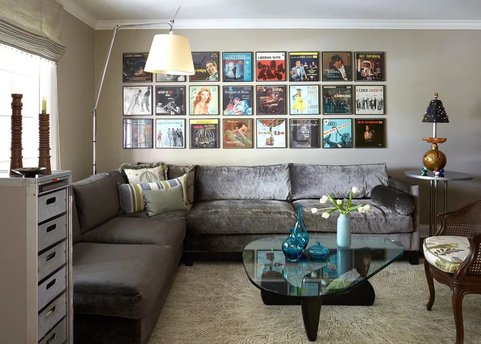 Eclectic Living Room with Mid-Century Style by A. Klein Interior Design LLC - Photo 11
