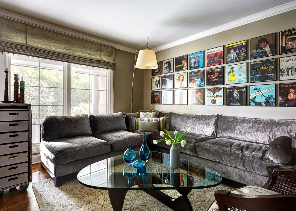 Eclectic Living Room with Mid-Century Style by A. Klein Interior Design LLC - Photo 7