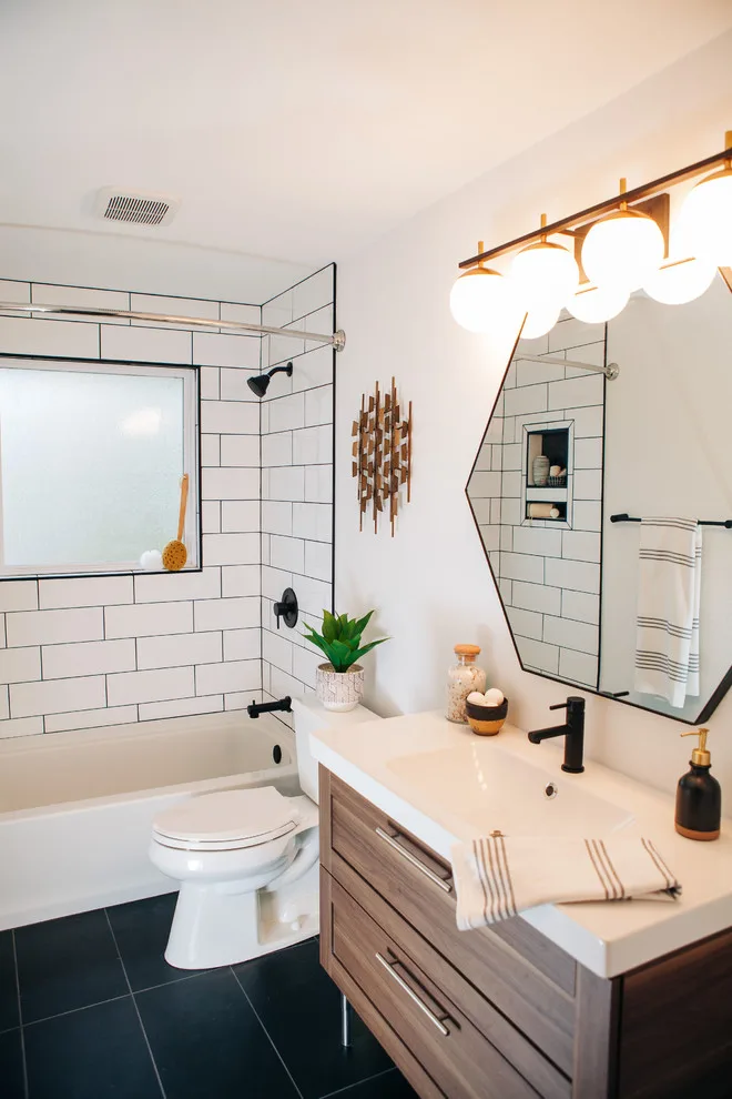 Retro Modern Bathroom by The Whitley Co. Interiors - Photo 20