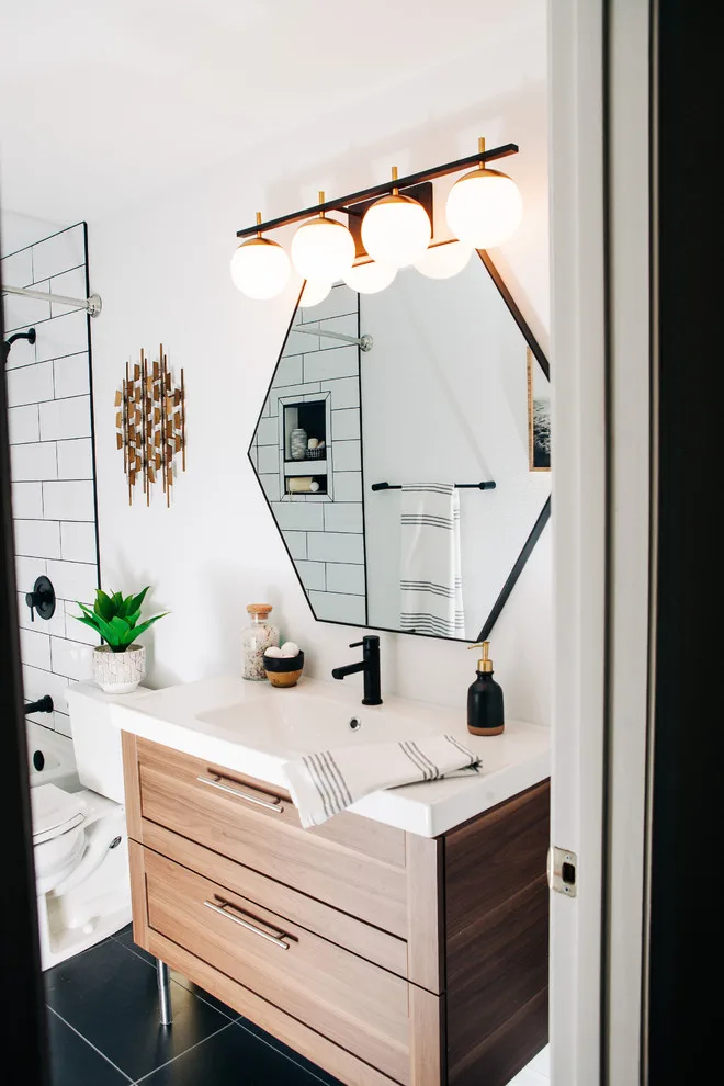 Retro Modern Bathroom by The Whitley Co. Interiors - Photo 14
