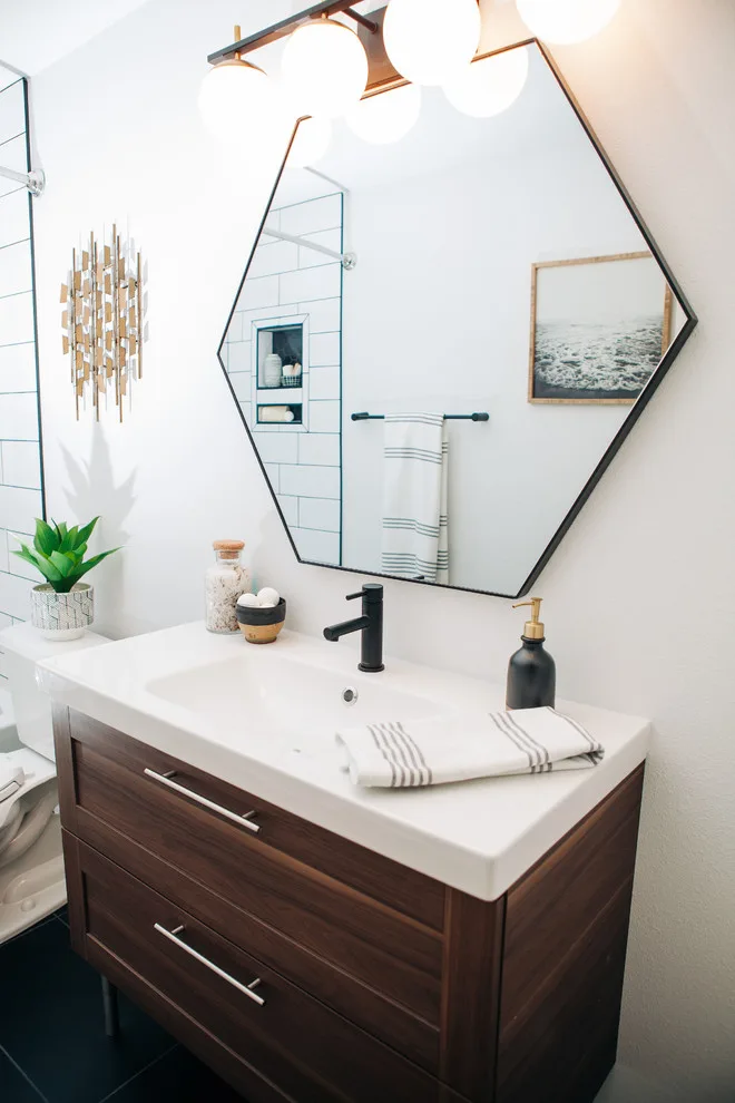 Retro Modern Bathroom by The Whitley Co. Interiors - Photo 5