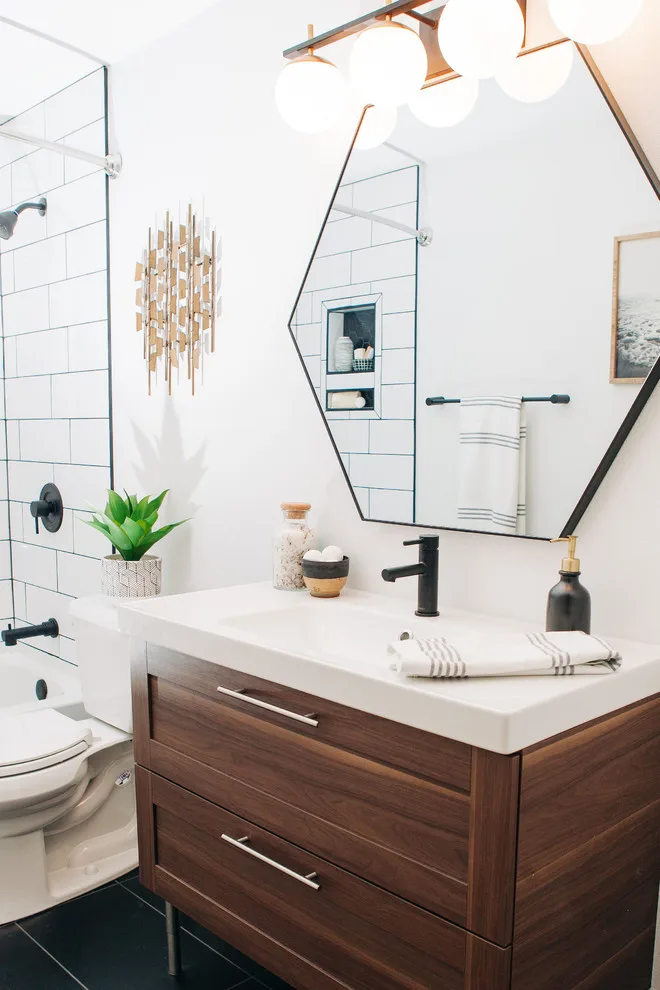 Retro Modern Bathroom by The Whitley Co. Interiors - Photo 7