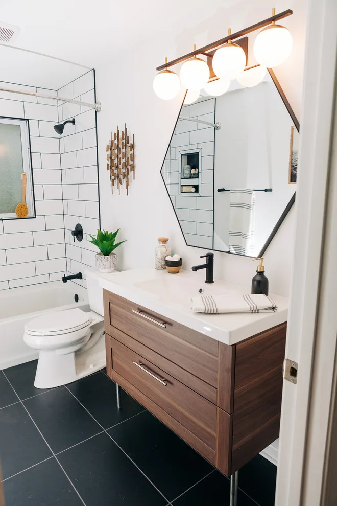 Retro Modern Bathroom by The Whitley Co. Interiors - Photo 18