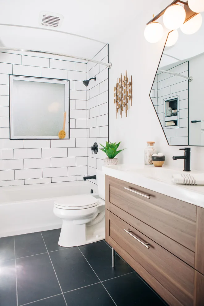 Retro Modern Bathroom by The Whitley Co. Interiors - Photo 26