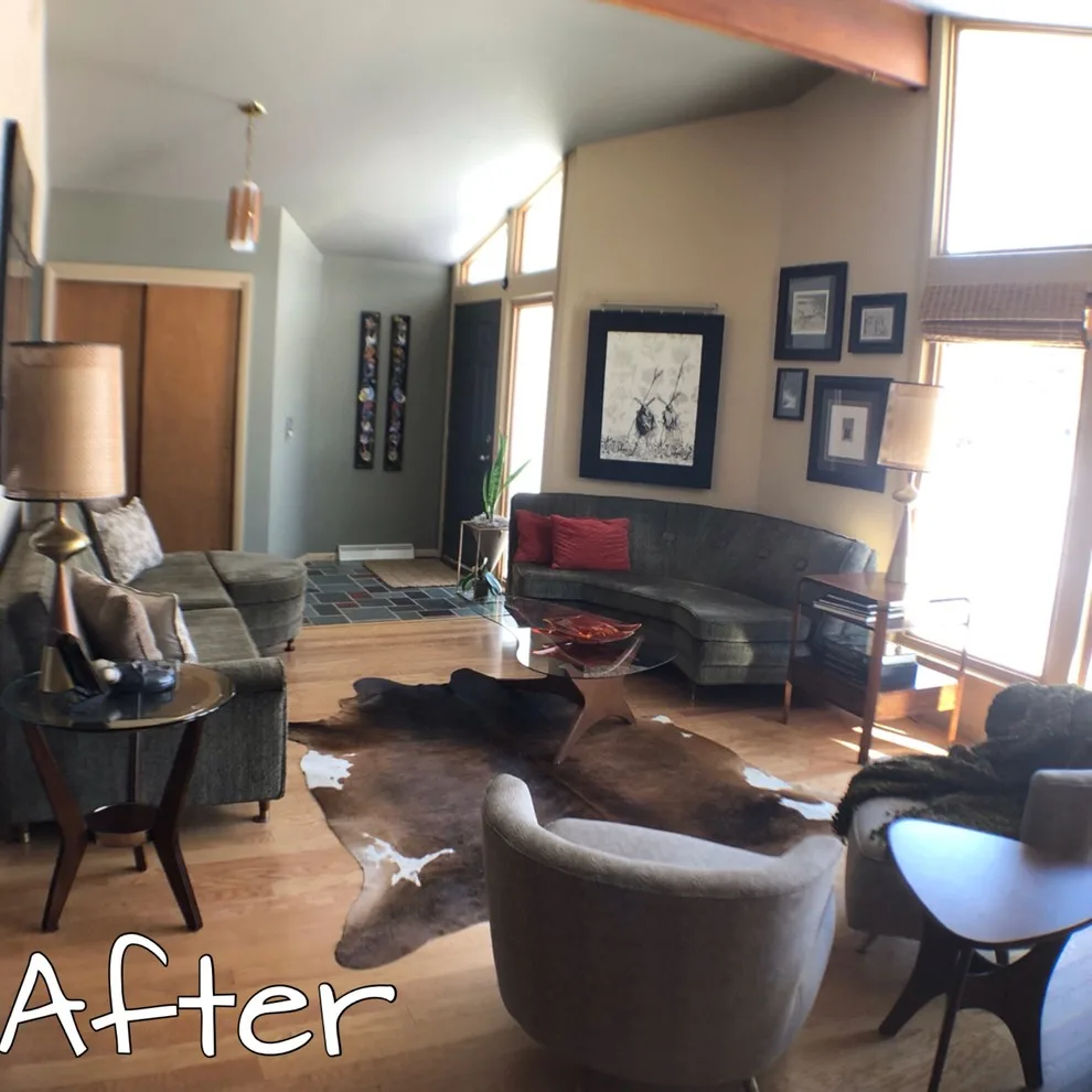 Midcentury Modern Living Room Transformation by Eclectic Edge Interiors - Photo 3