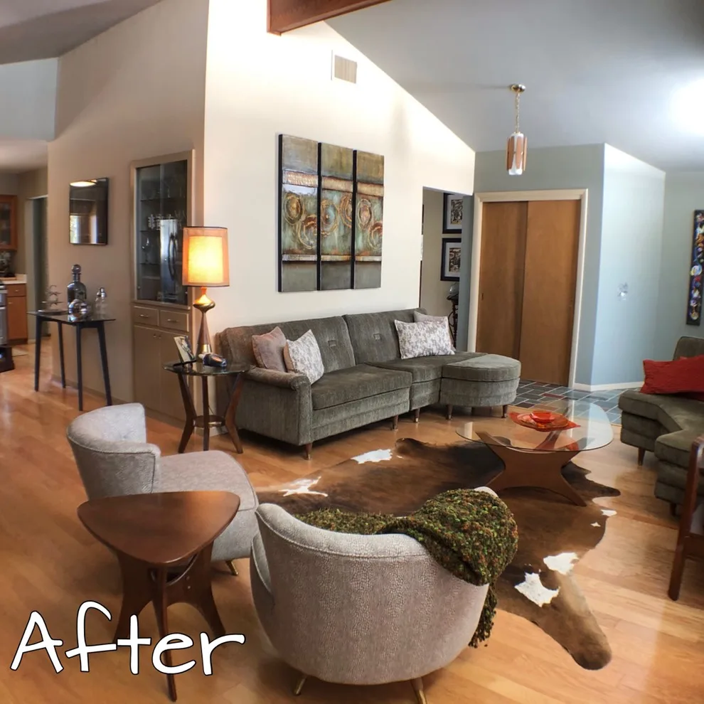 Midcentury Modern Living Room Transformation by Eclectic Edge Interiors - Photo 2