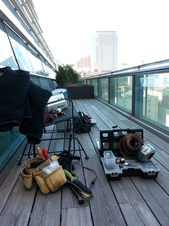 NYC Penthouse Terrace Garden and Automatic Drip Irrigation watering System by New York Plantings Garden Design - Photo 23