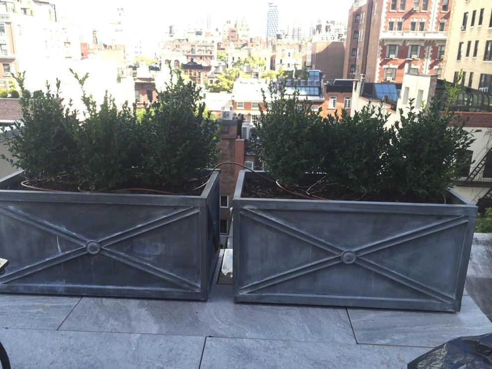 NYC Penthouse Terrace Garden and Automatic Drip Irrigation watering System by New York Plantings Garden Design - Photo 4