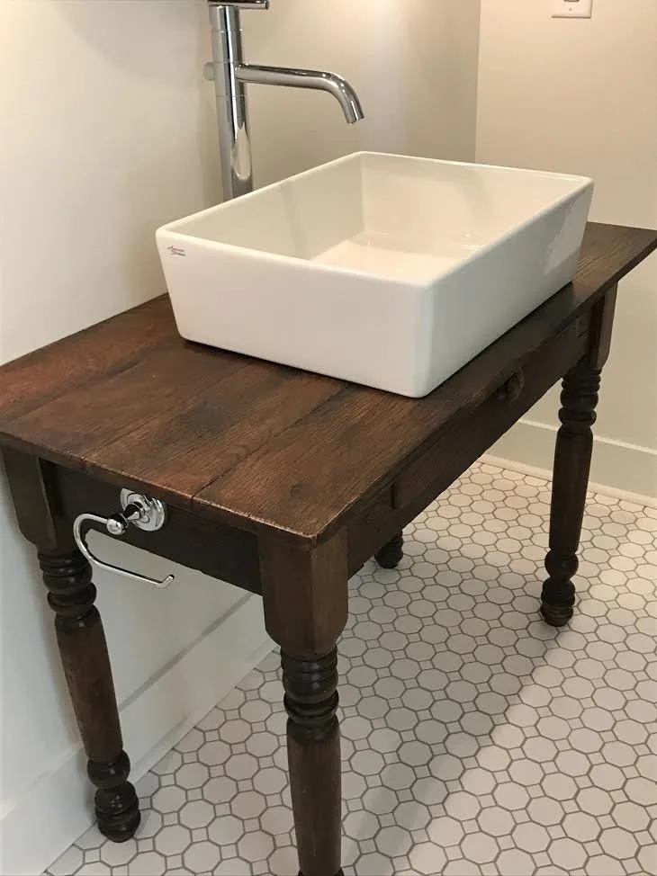 Contemporary Farmhouse Guest Bathroom by Nest Obsessed Interior Design - Photo 3