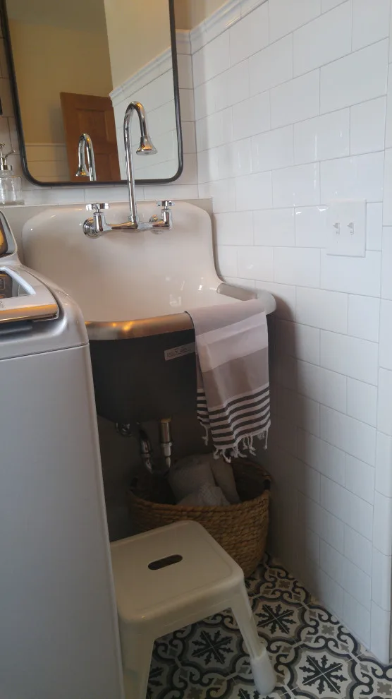 Contemporary Farmhouse Laundry and Bath Space by Deborah Roides Interior Design - Photo 5