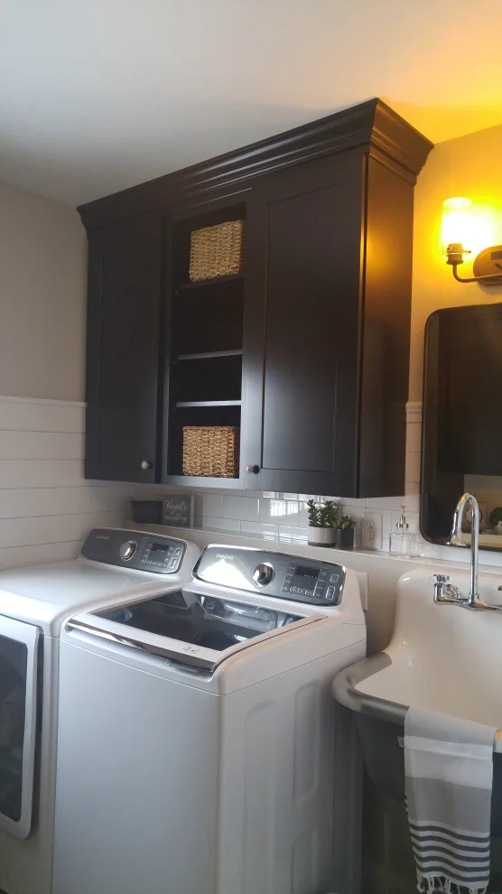 Contemporary Farmhouse Laundry and Bath Space by Deborah Roides Interior Design - Photo 6