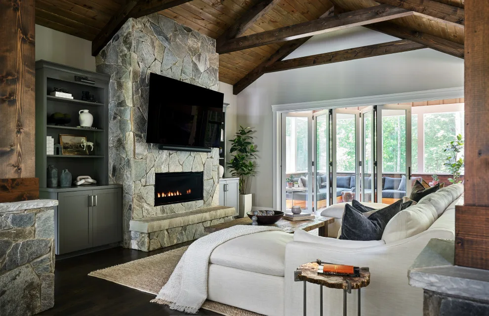Contemporary Rustic Lounge by Melissa Rieser Interiors - Photo 3