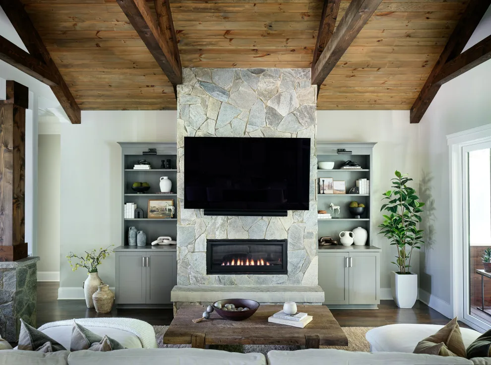 Contemporary Rustic Lounge by Melissa Rieser Interiors - Photo 6