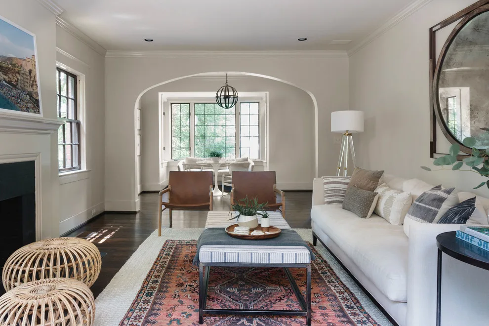 Tudor Living Room in Mountain Brook by Alima Deneke Interior Design - Photo 7