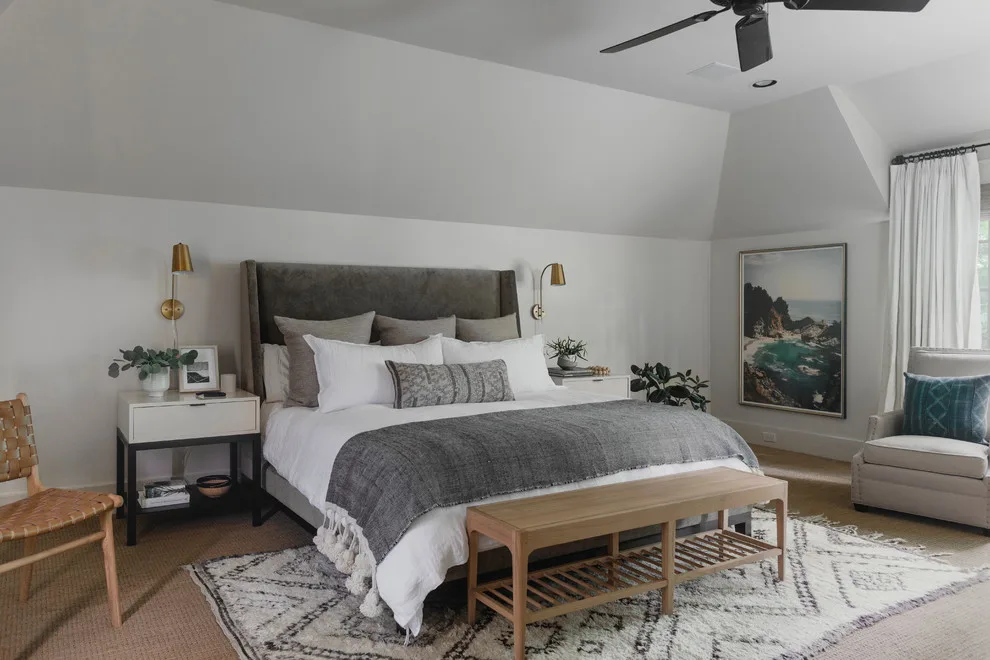 Tudor Master Bedroom in Mountain Brook by Alima Deneke Interior Design - Photo 5