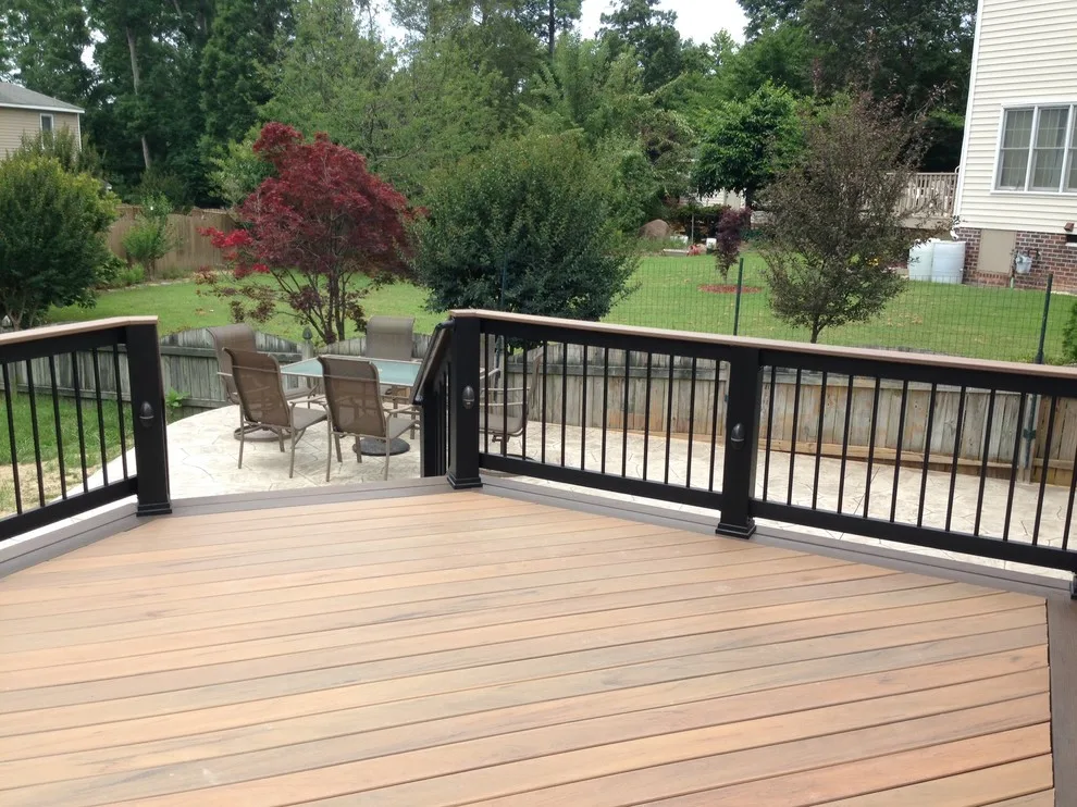 Timbertech Tigerwood Decking and Stamped Concrete Patio by Virginia Building And Remodeling - Photo 2