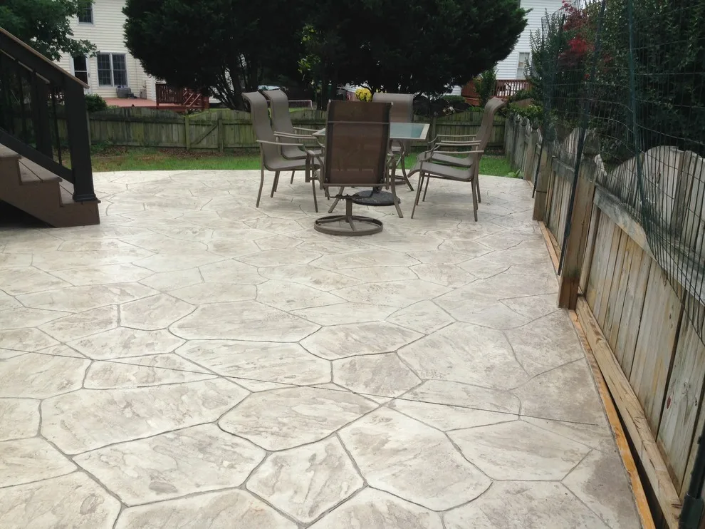 Timbertech Tigerwood Decking and Stamped Concrete Patio by Virginia Building And Remodeling - Photo 5