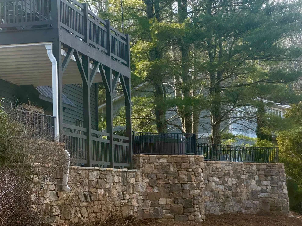 Mountain Town Stone Patio and Deck by Patrick Michael Custom Builders - Photo 7