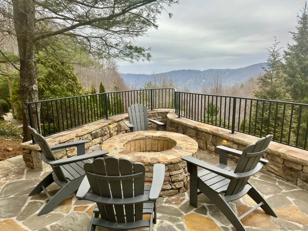 Mountain Town Stone Patio and Deck by Patrick Michael Custom Builders - Photo 3