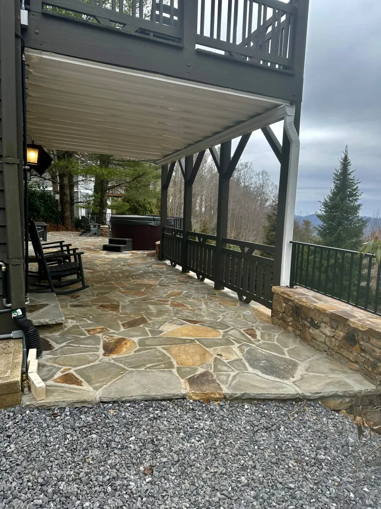 Mountain Town Stone Patio and Deck by Patrick Michael Custom Builders - Photo 4