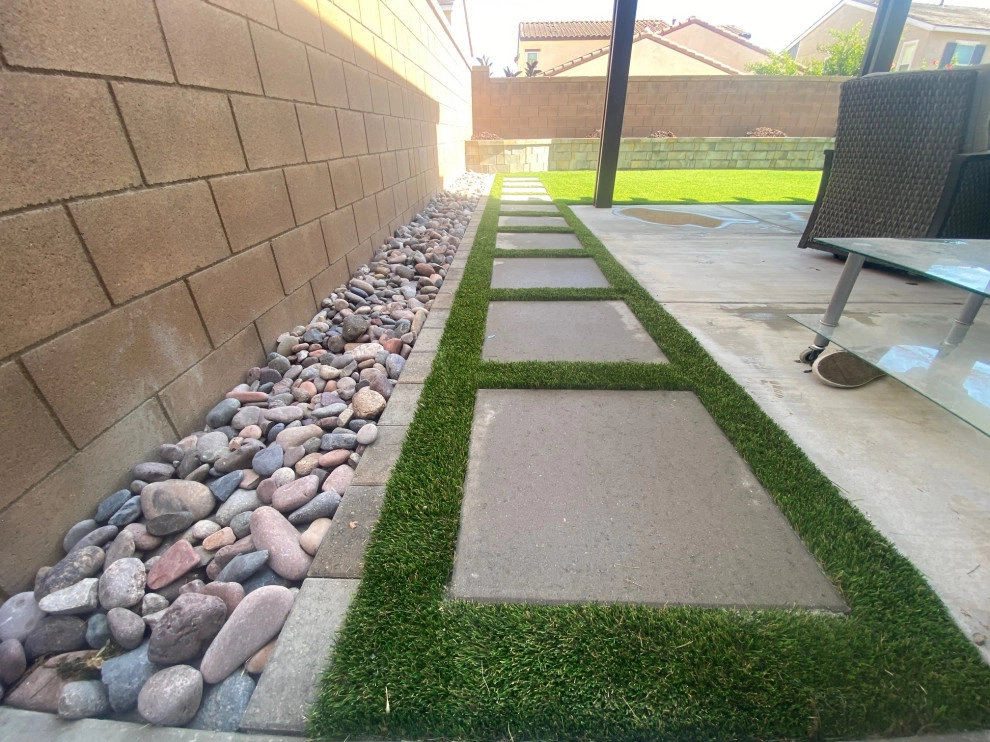 Artificial Grass with Pavers | Design & Install by Oasis Turf & Hardscape - Photo 3
