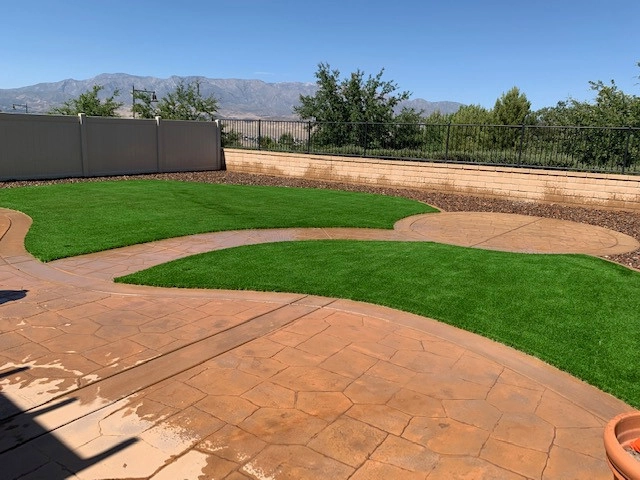 Artificial Grass with Pavers | Design & Install by Oasis Turf & Hardscape - Photo 2
