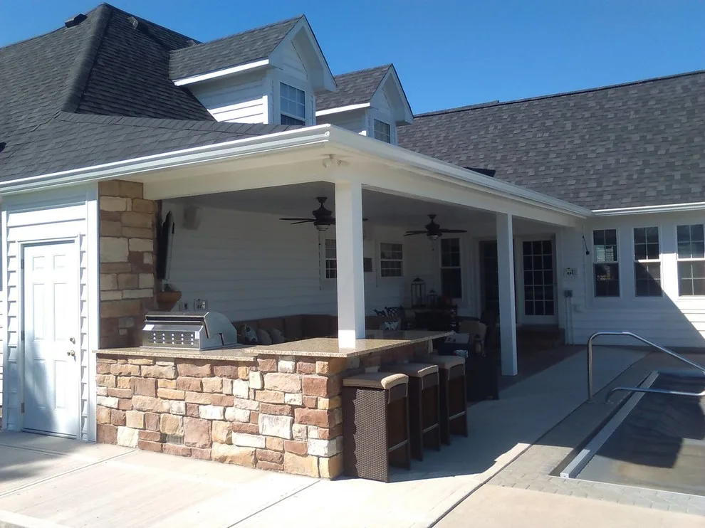 Classic Patio and Outdoor Cooking Area by R. E. Construction & Maintenance Services, Inc. - Photo 2