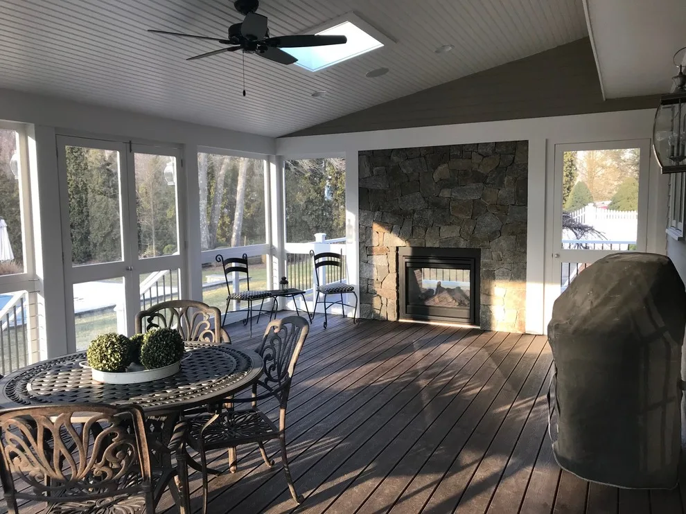 Classic Enclosed Deck with Fireplace by Kling Brothers Builders LLC - Photo 6