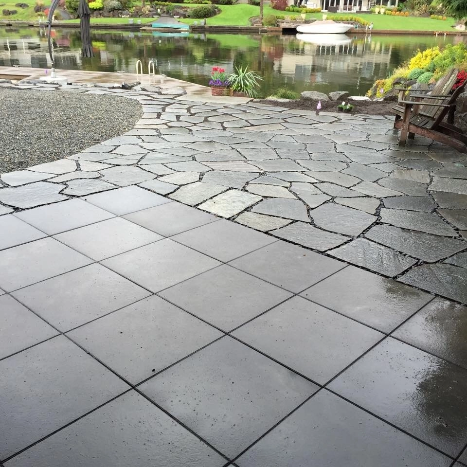 Rustic Natural Stone Patio by Olympic Rockeries - Photo 3