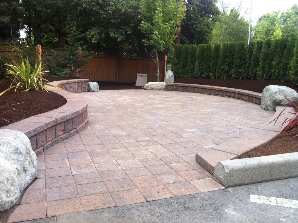 Contemporary Brick Patio by Olympic Rockeries - Photo 2